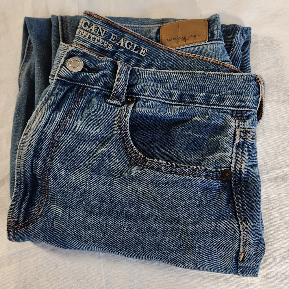 American Eagle Blue Denim Mom Jeans